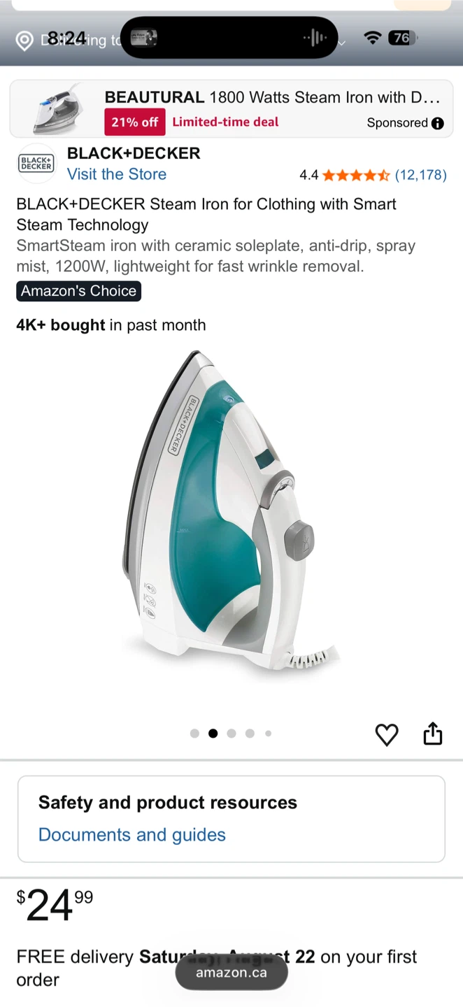 Steam Iron and ironing board