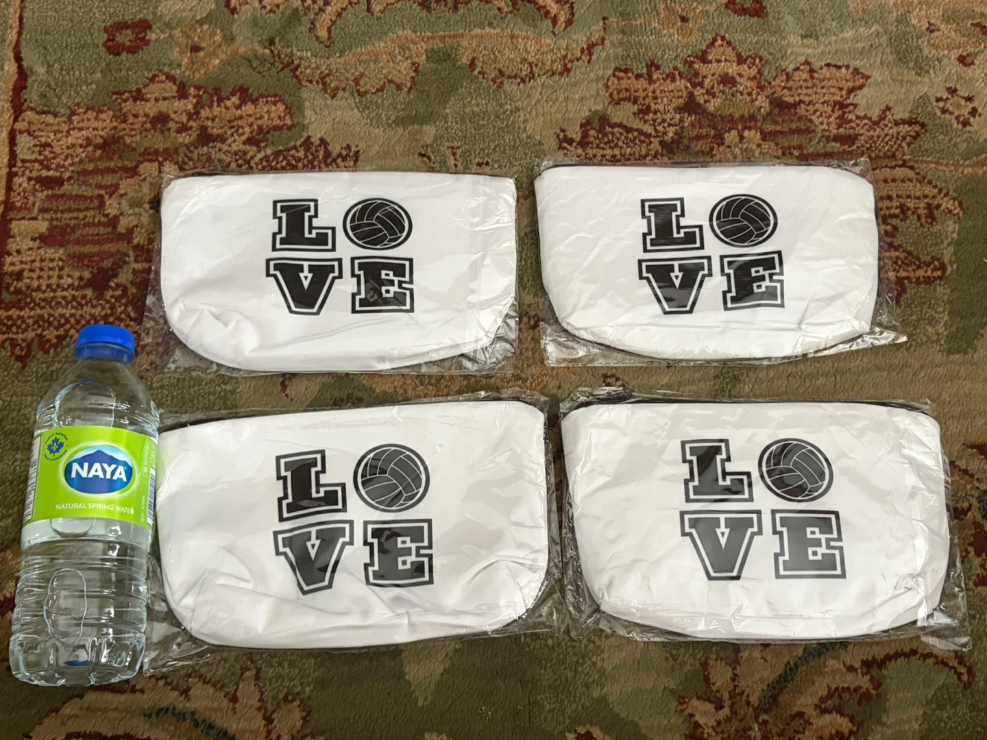 $5 for 4 New Volleyball Pouch Makeup Bag with Zipper - photo 4