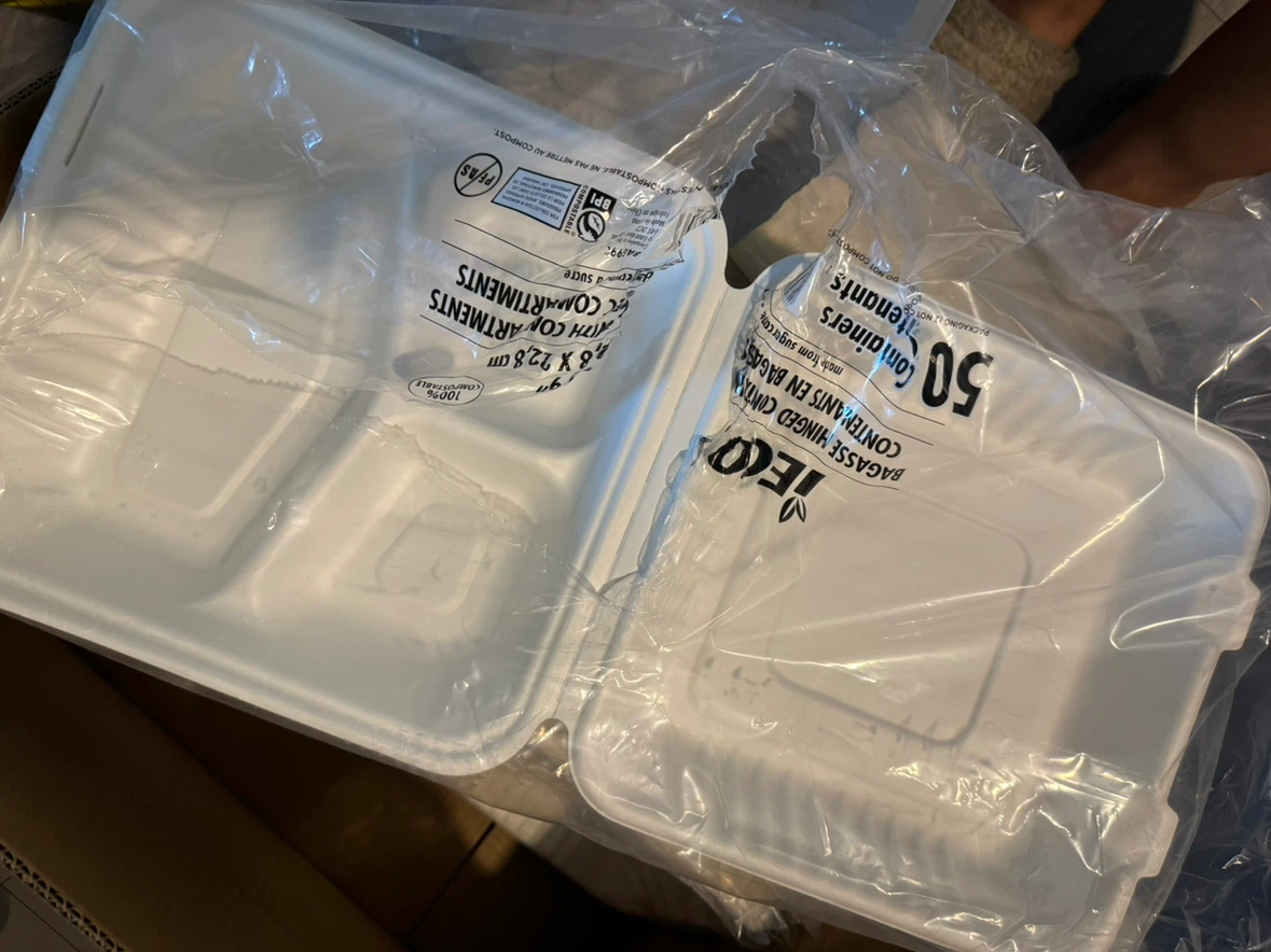 IECO Hinged Containers with Compartments - 9" x 9" - photo 2