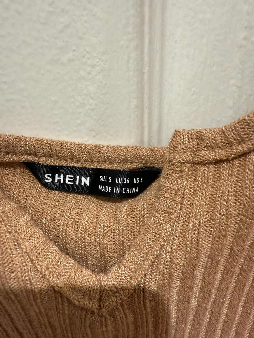SHEIN Brown Ribbed Tank Dress - Size S - photo 4