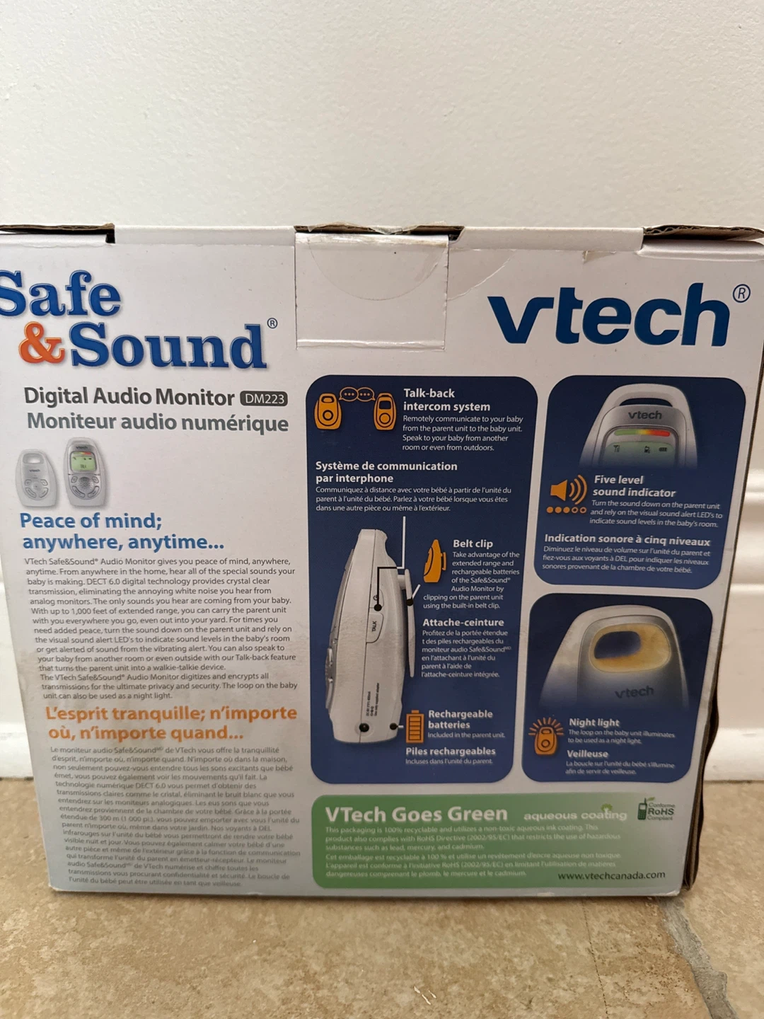 VTech Safe & Sound DM223 Digital Audio Baby Monitor - photo 2
