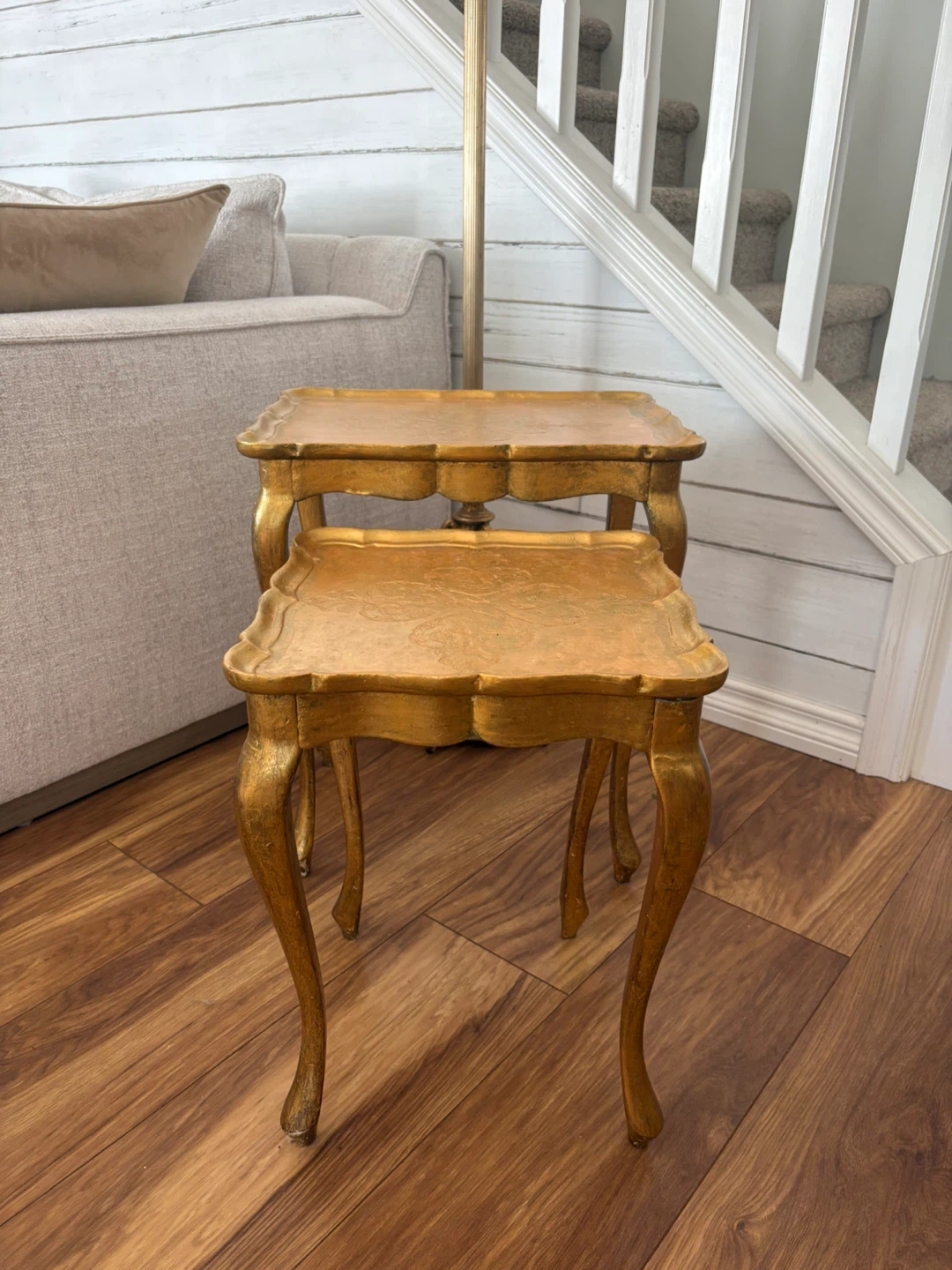 Vintage Italian  Florentine nesting Side Tables - photo 2