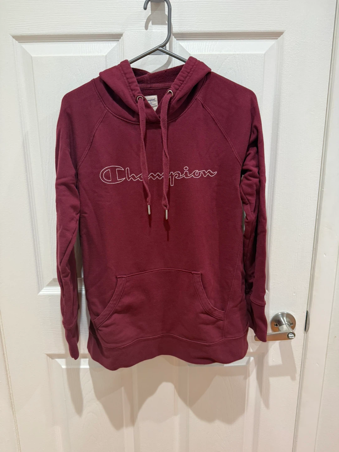 Champion Burgundy Hoodie - Size Medium