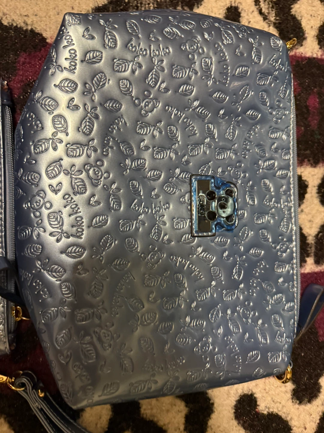 Koko Koko Blue Embossed Handbag Set - photo 3