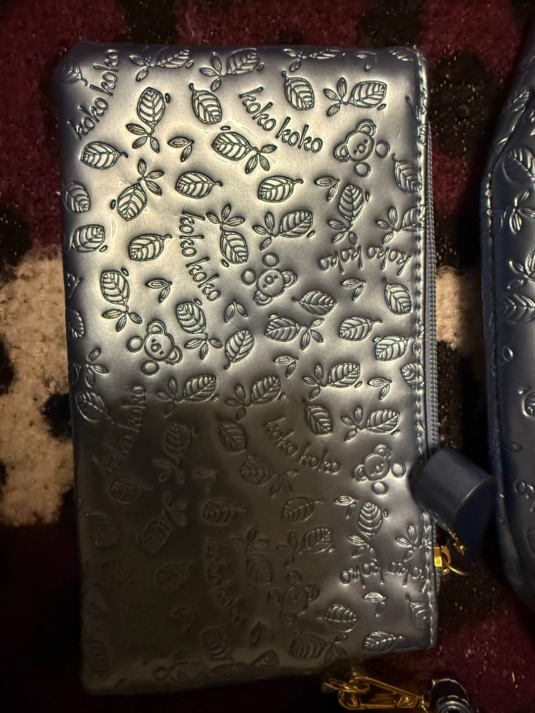 Koko Koko Blue Embossed Handbag Set - photo 4
