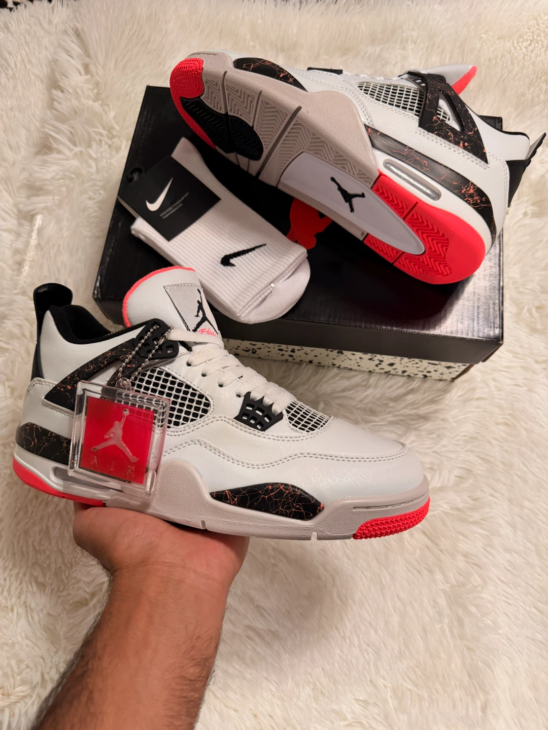 Air Jordan 4 Retro 'White Cement' Men's Size 10