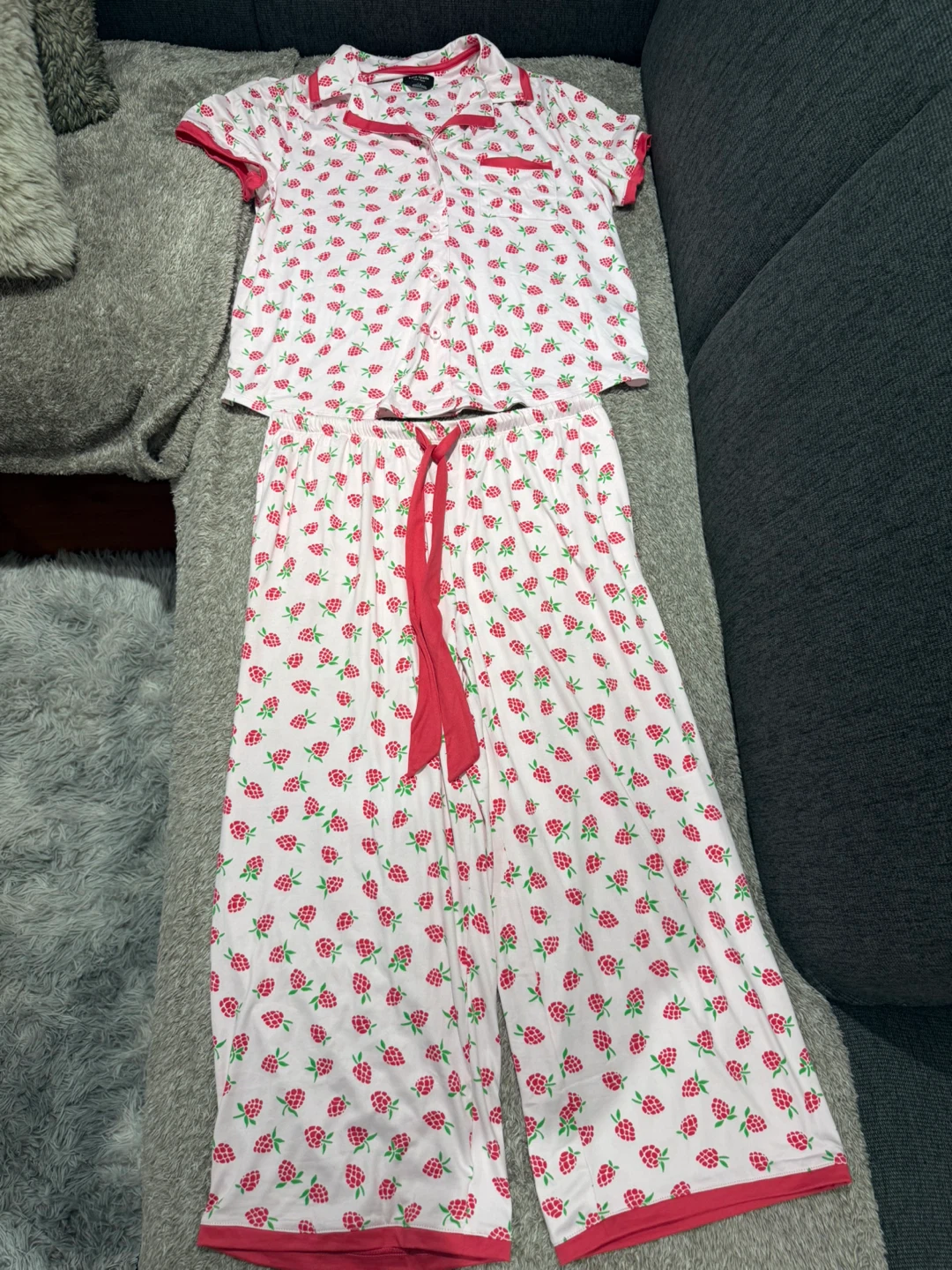 Kate Spade Raspberry Pajama Set
