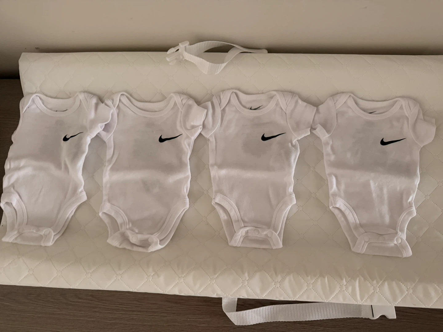 Newborn Nike Baby Onesies - White