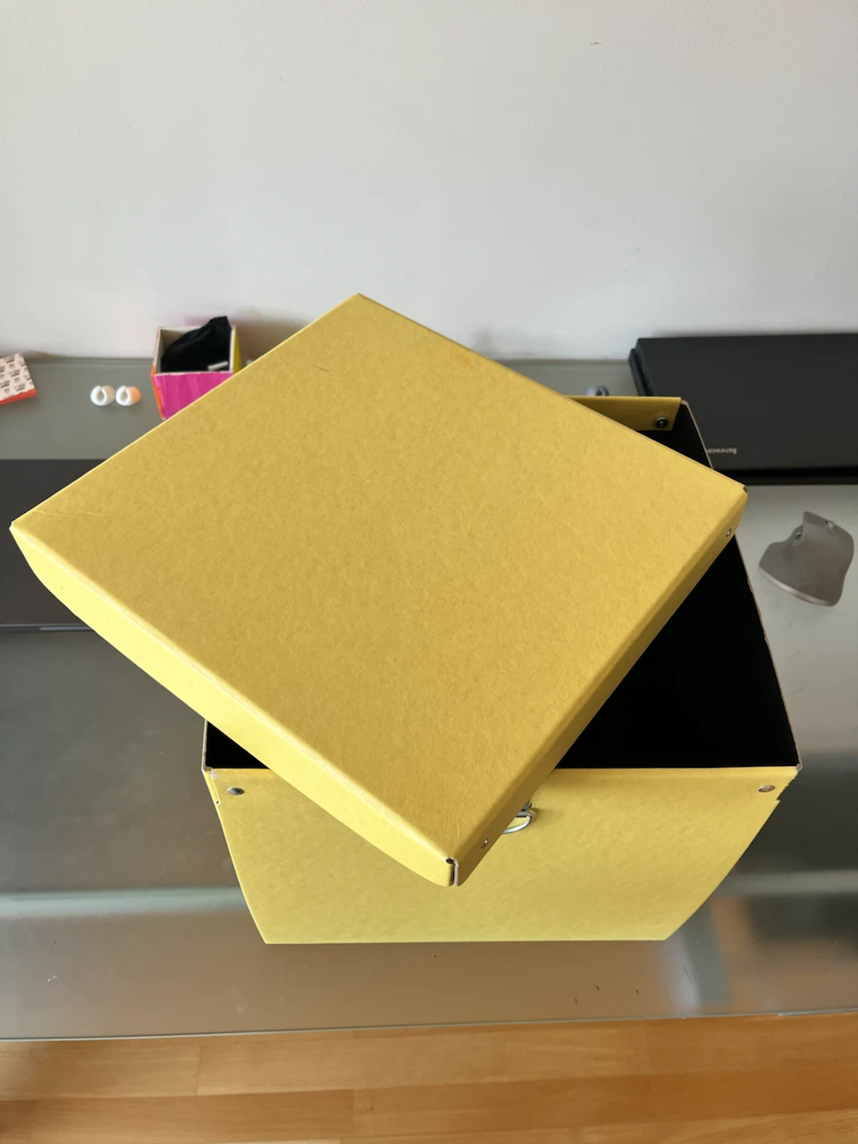 Yellow Storage Box with Lid - photo 2