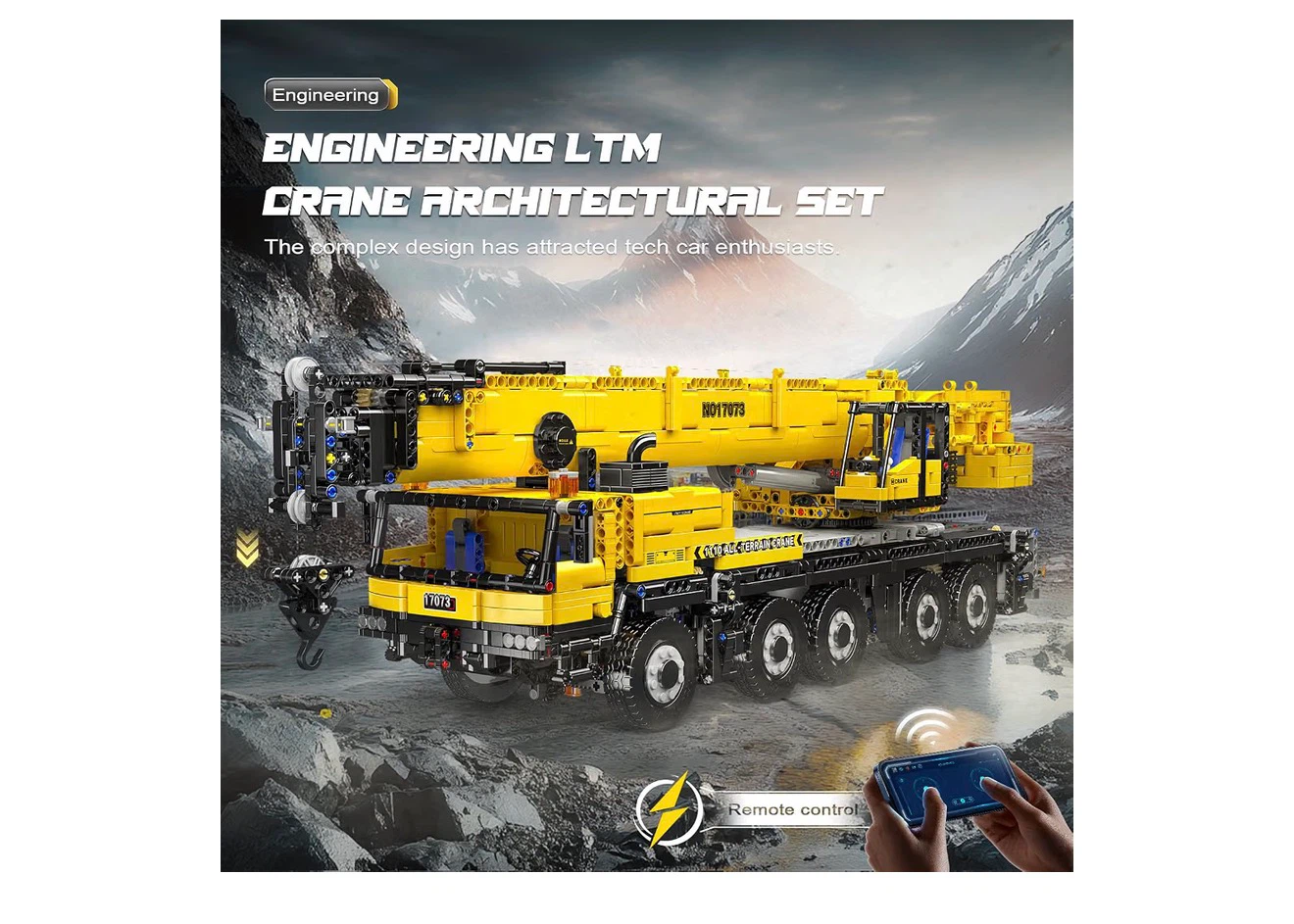 BUILD KING Remote Control Crane Building Set - photo 3