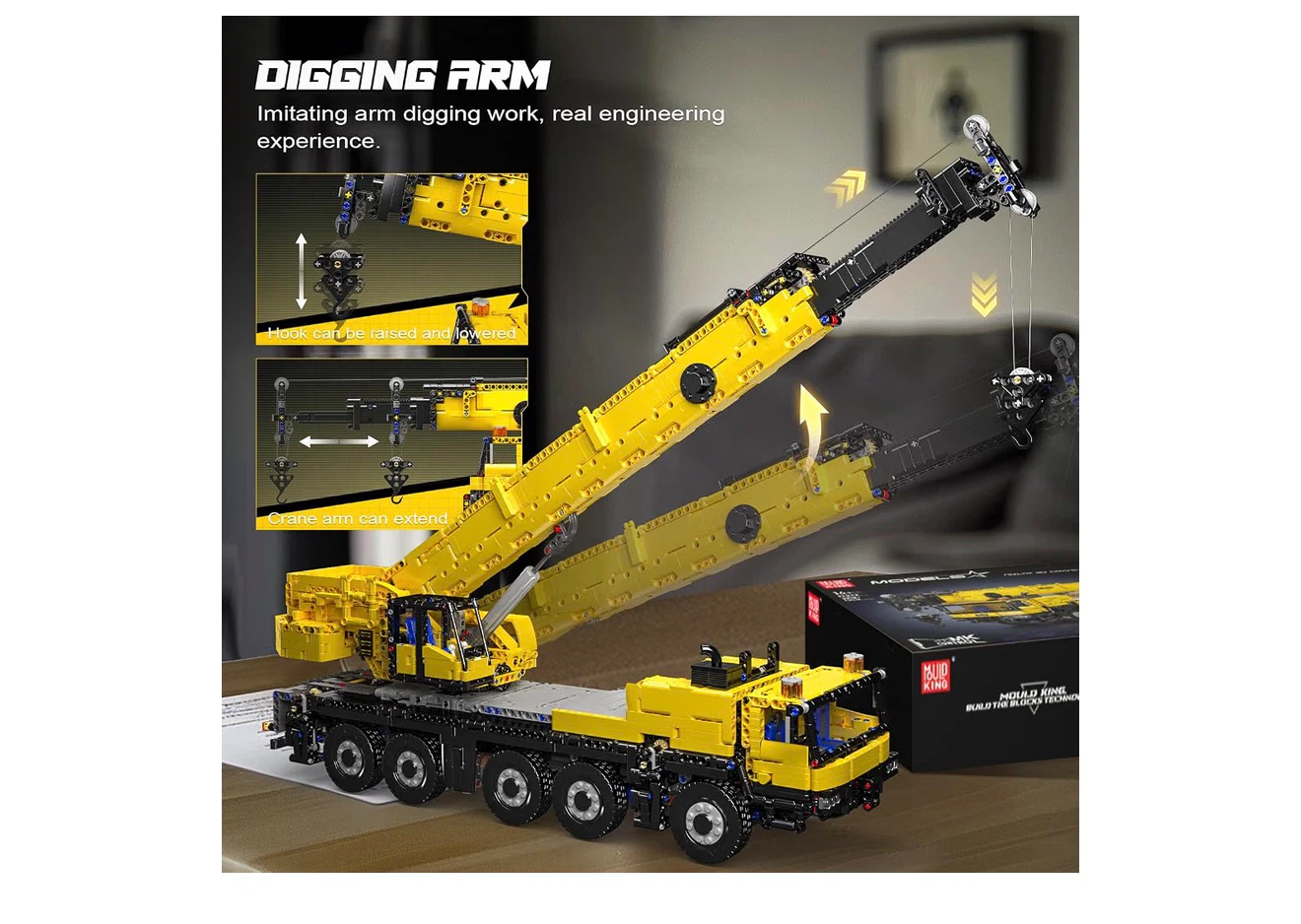 BUILD KING Remote Control Crane Building Set - photo 4