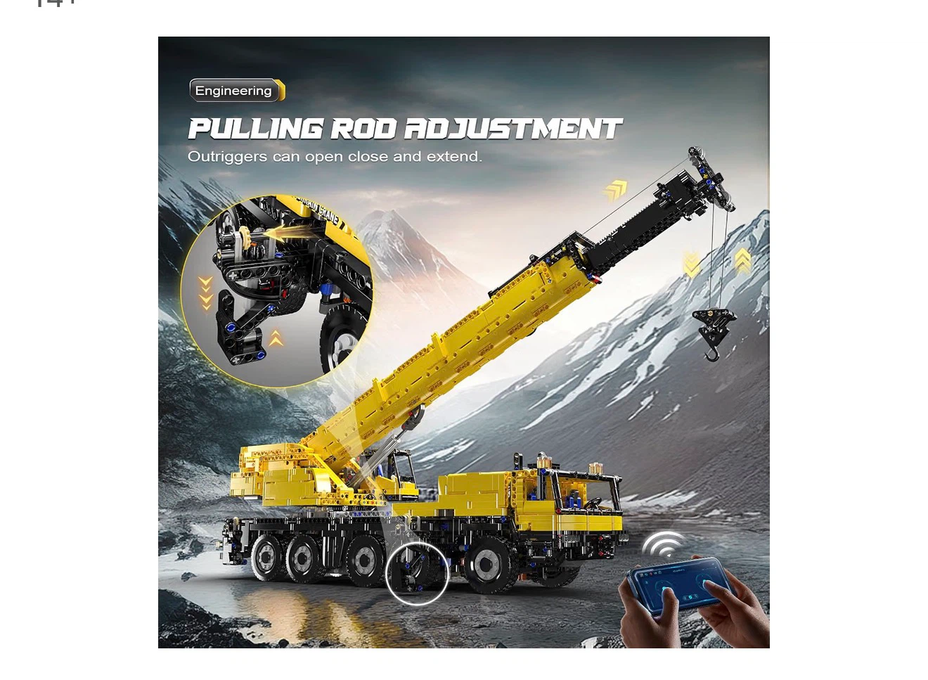 BUILD KING Remote Control Crane Building Set - photo 5