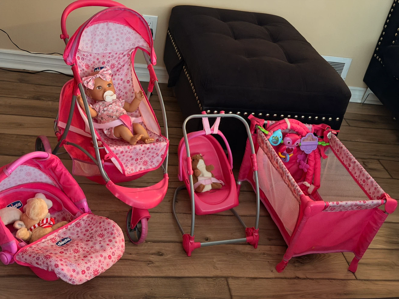 Doll Accessory Set - Stroller, Carrier, Swing, and Crib - photo 2