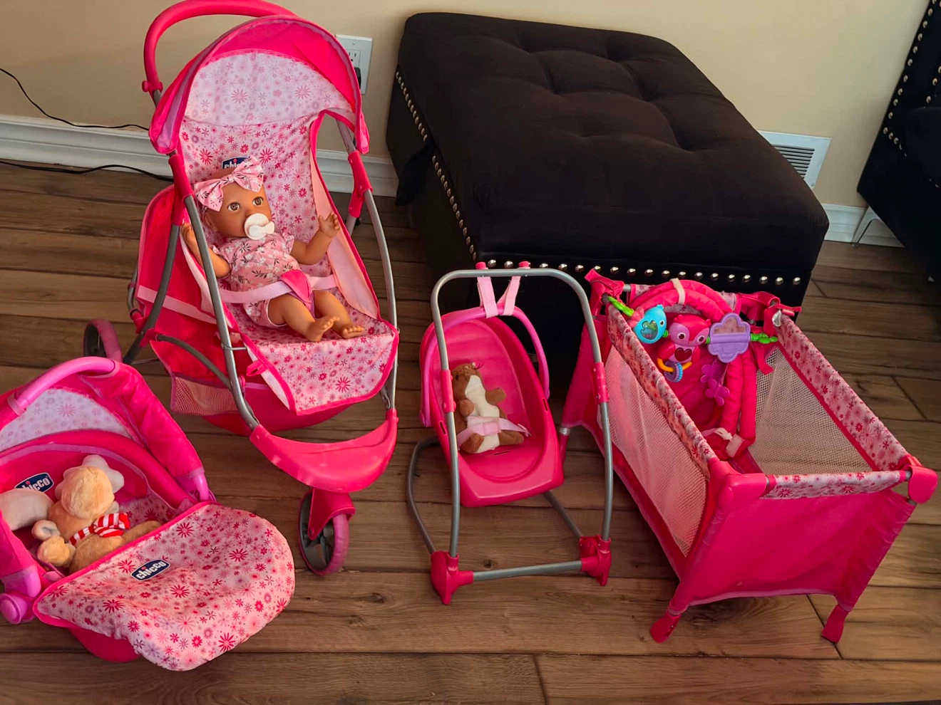 Doll Accessory Set - Stroller, Carrier, Swing, and Crib - photo 4