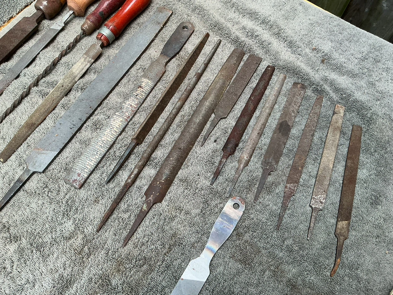 Assorted Vintage Metal Files Some with Handles ! - photo 3