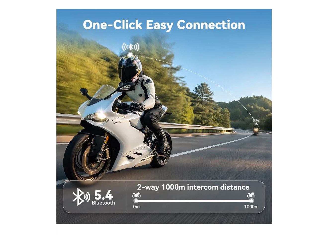 NYTalk Motorcycle Bluetooth Helmet Headset - photo 2