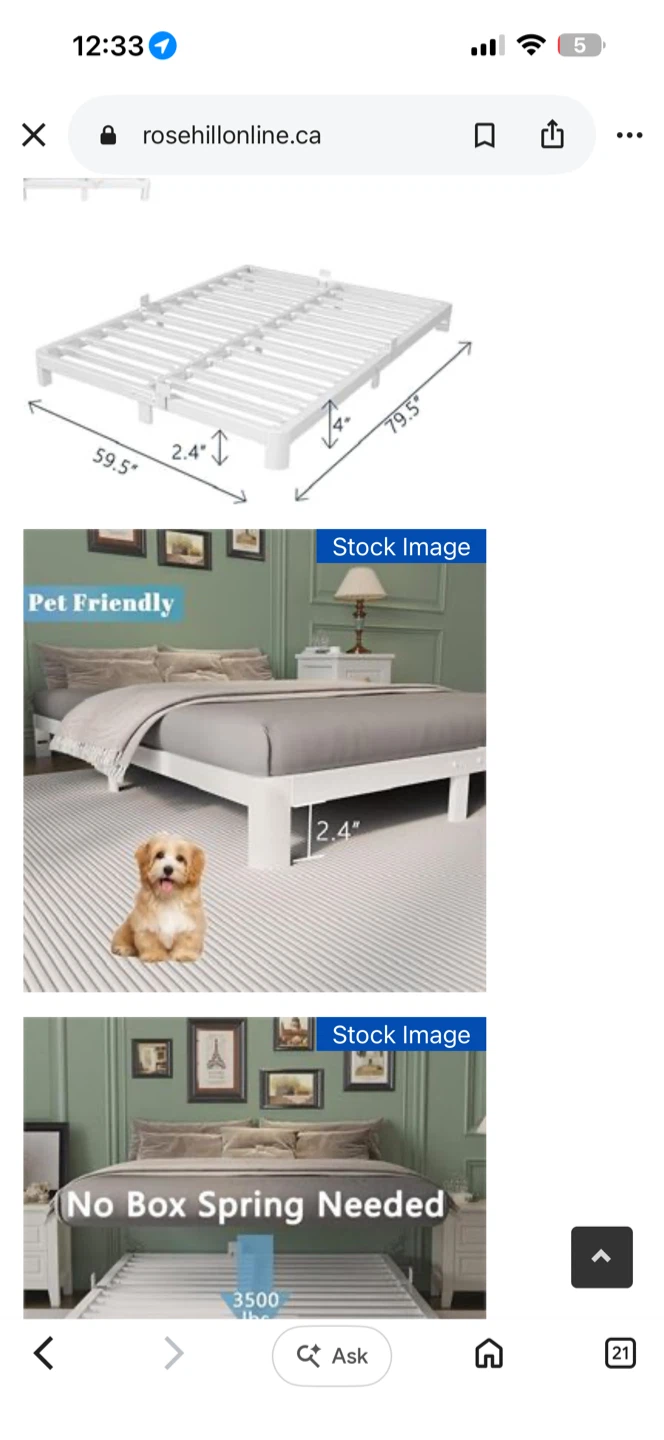 White Queen Bed Frame