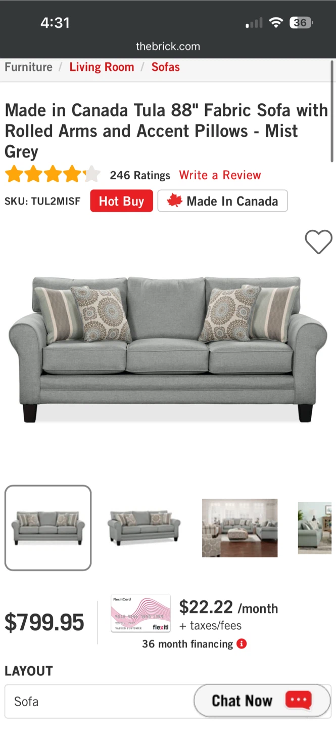 Grey couch - photo 4