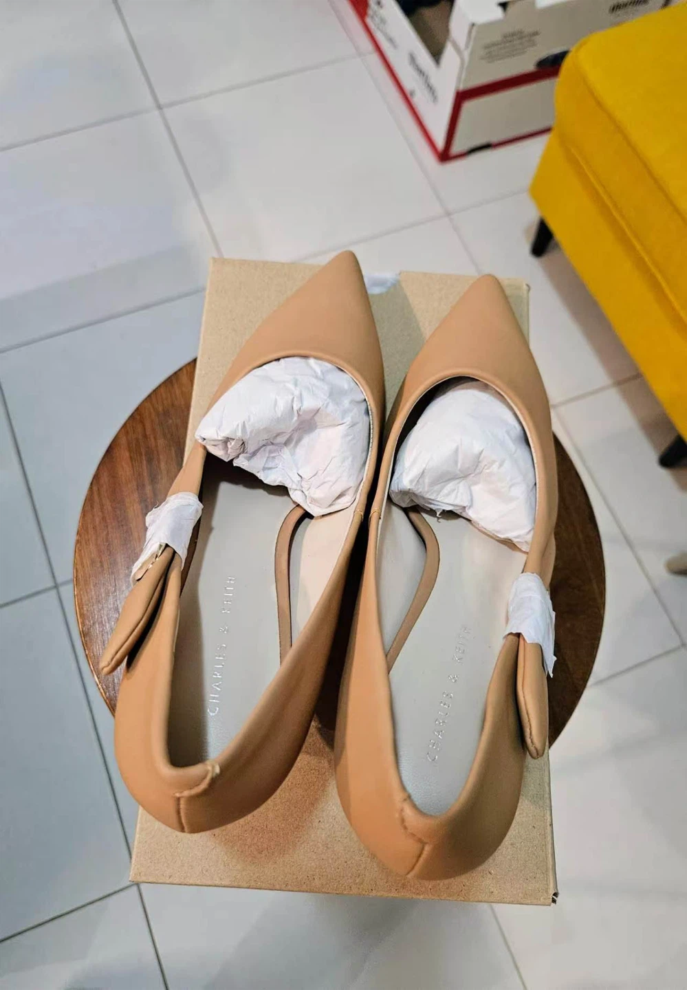 Charles & Keith Tan Pointed Toe Heels - NEED TO SELL EVERYTHING