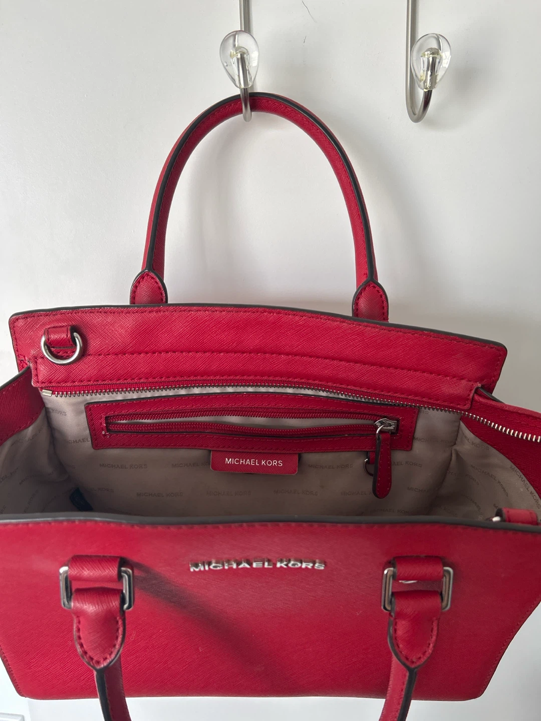 Michael Kors Red Leather Satchel Handbag - photo 2