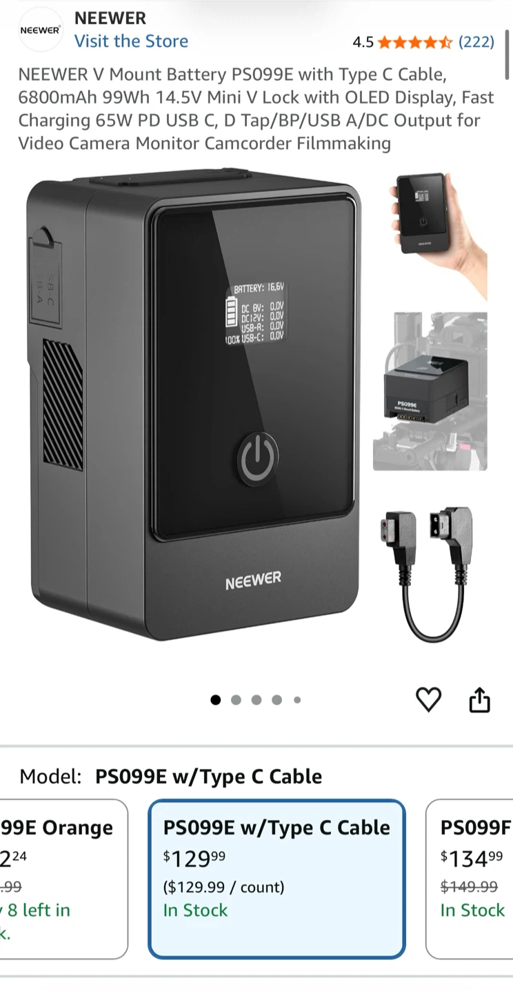 Neewer PS099E V-Mount Battery 99Wh