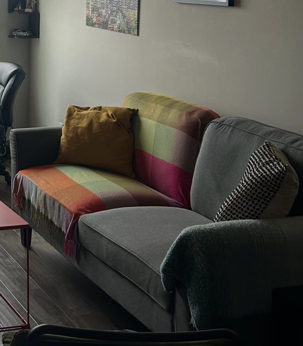Cozy 2-Seater Couch - Brick