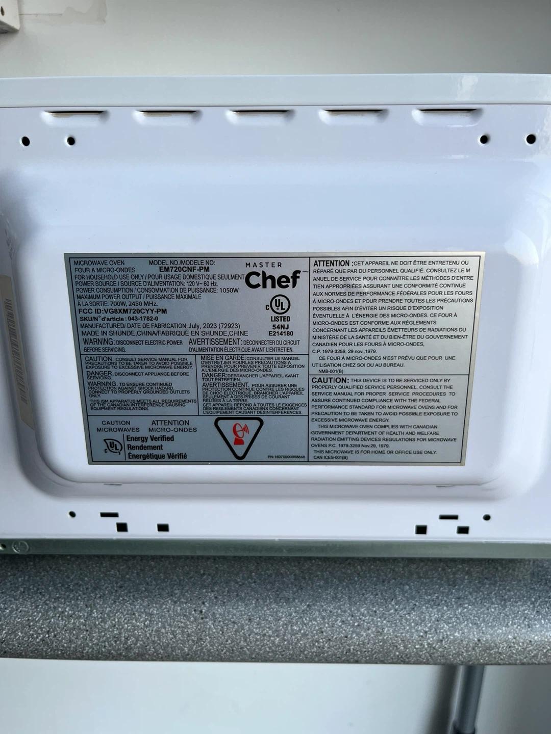 Small Master Chef Countertop Microwave - photo 3