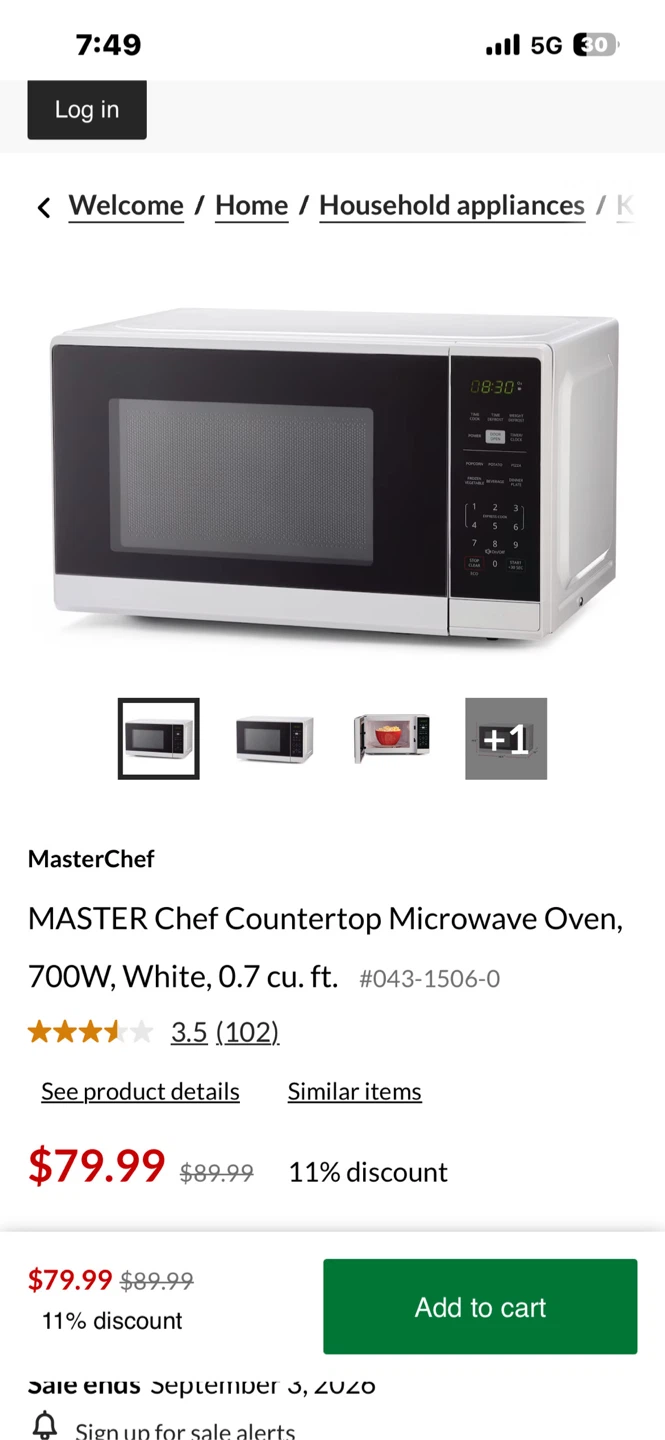 Small Master Chef Countertop Microwave - photo 4