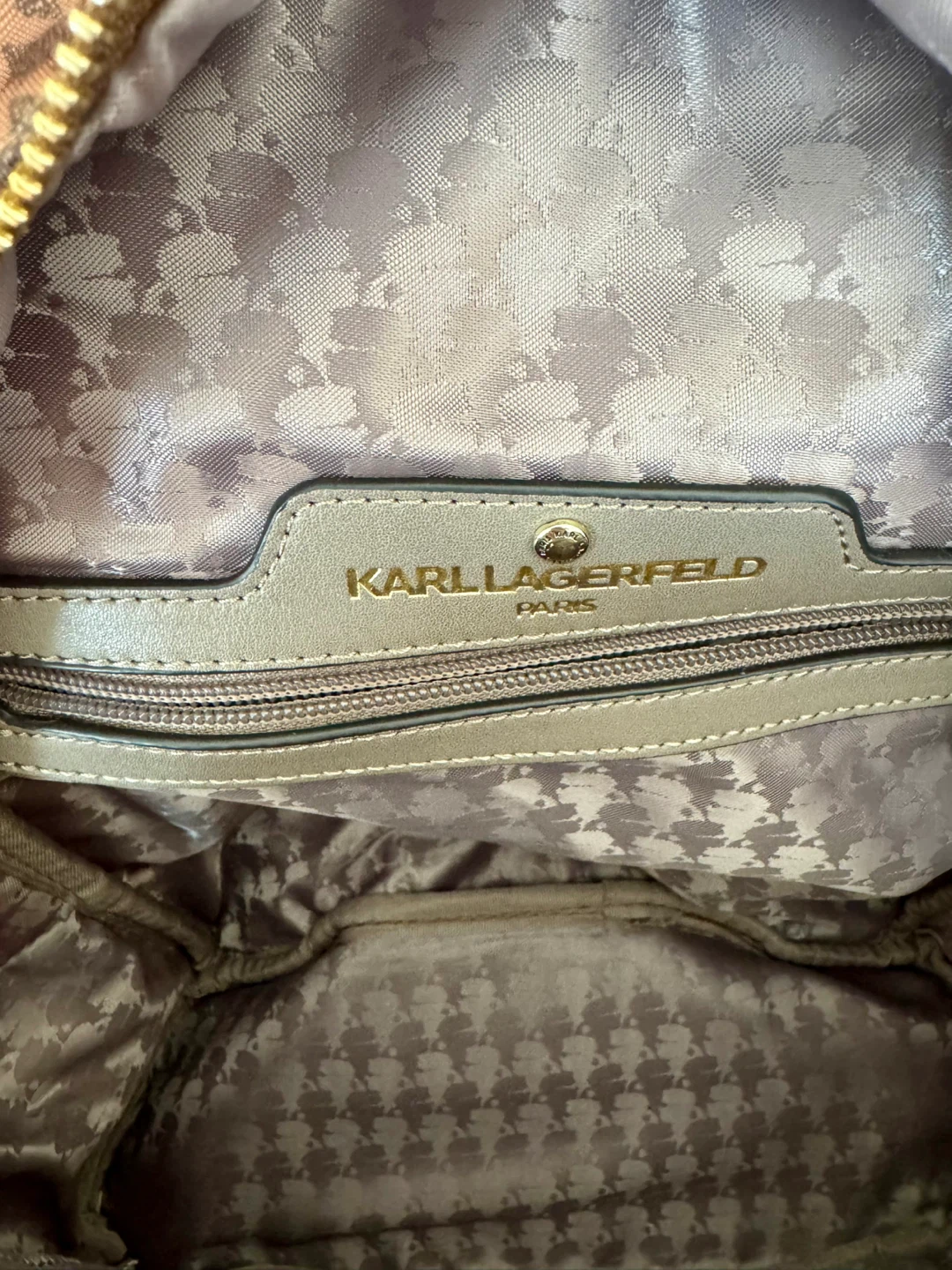Karl Lagerfeld Paris Small backpack Brown with Signature Logo - photo 4