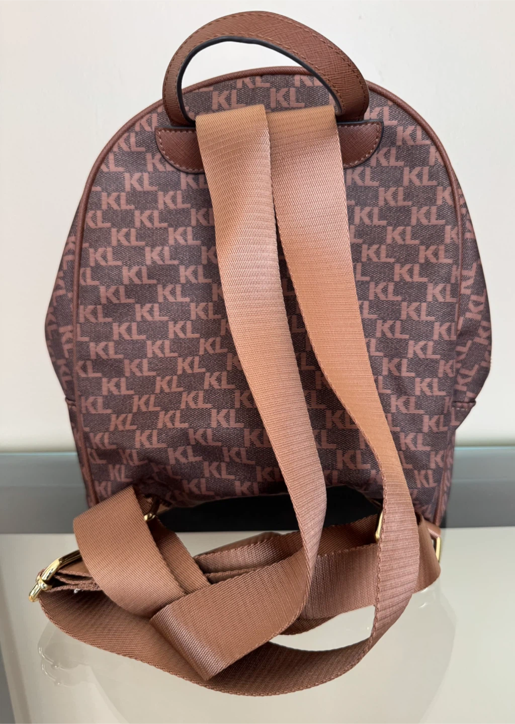 Karl Lagerfeld Paris Small backpack Brown with Signature Logo - photo 5