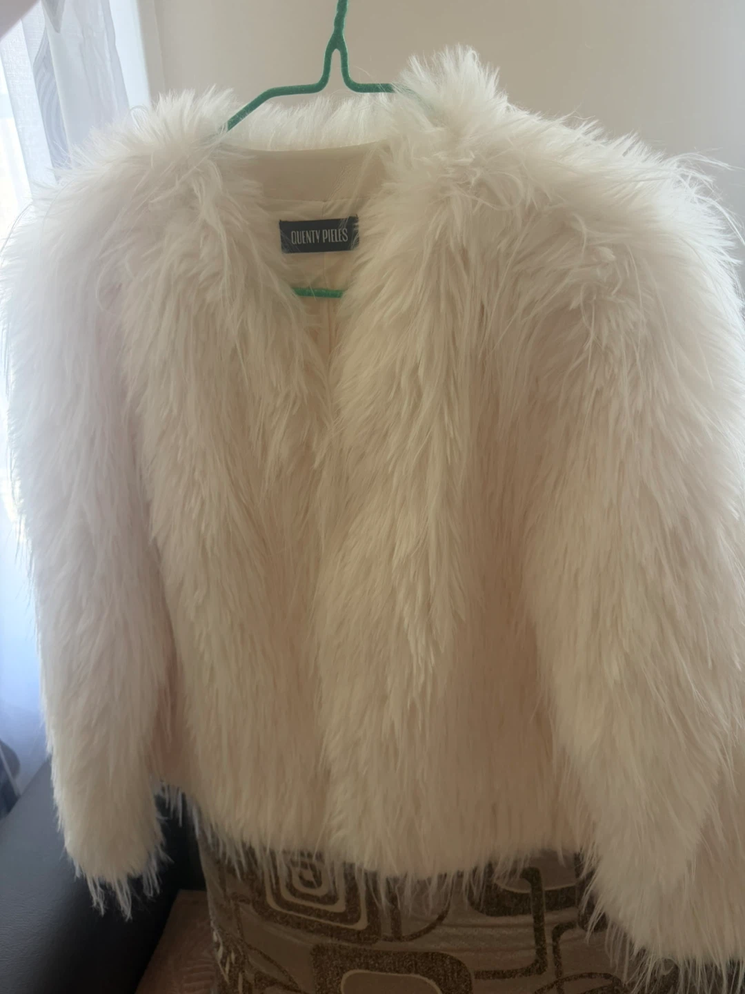 Creamy White Faux Fur Jacket - photo 2