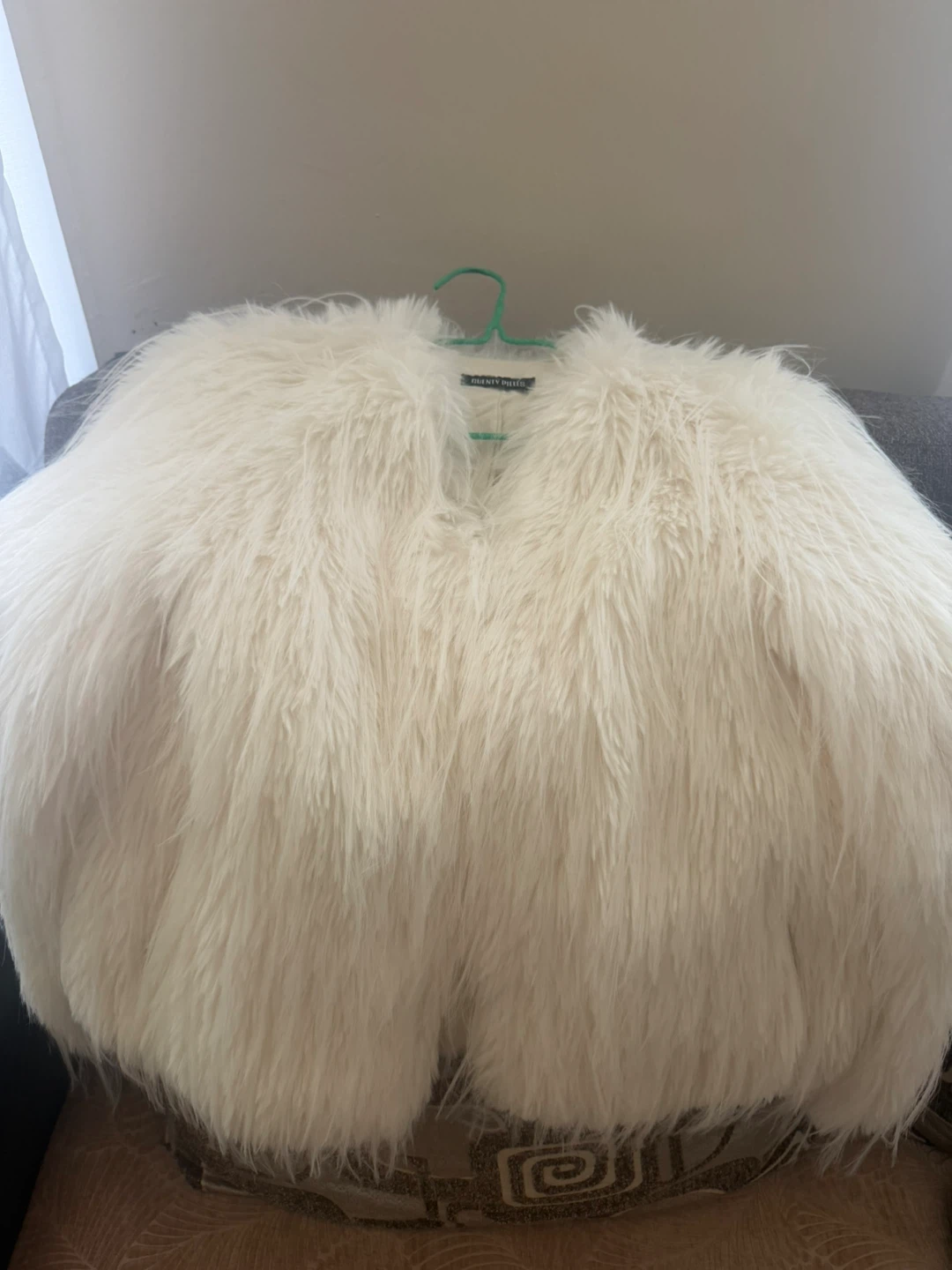 Creamy White Faux Fur Jacket - photo 3