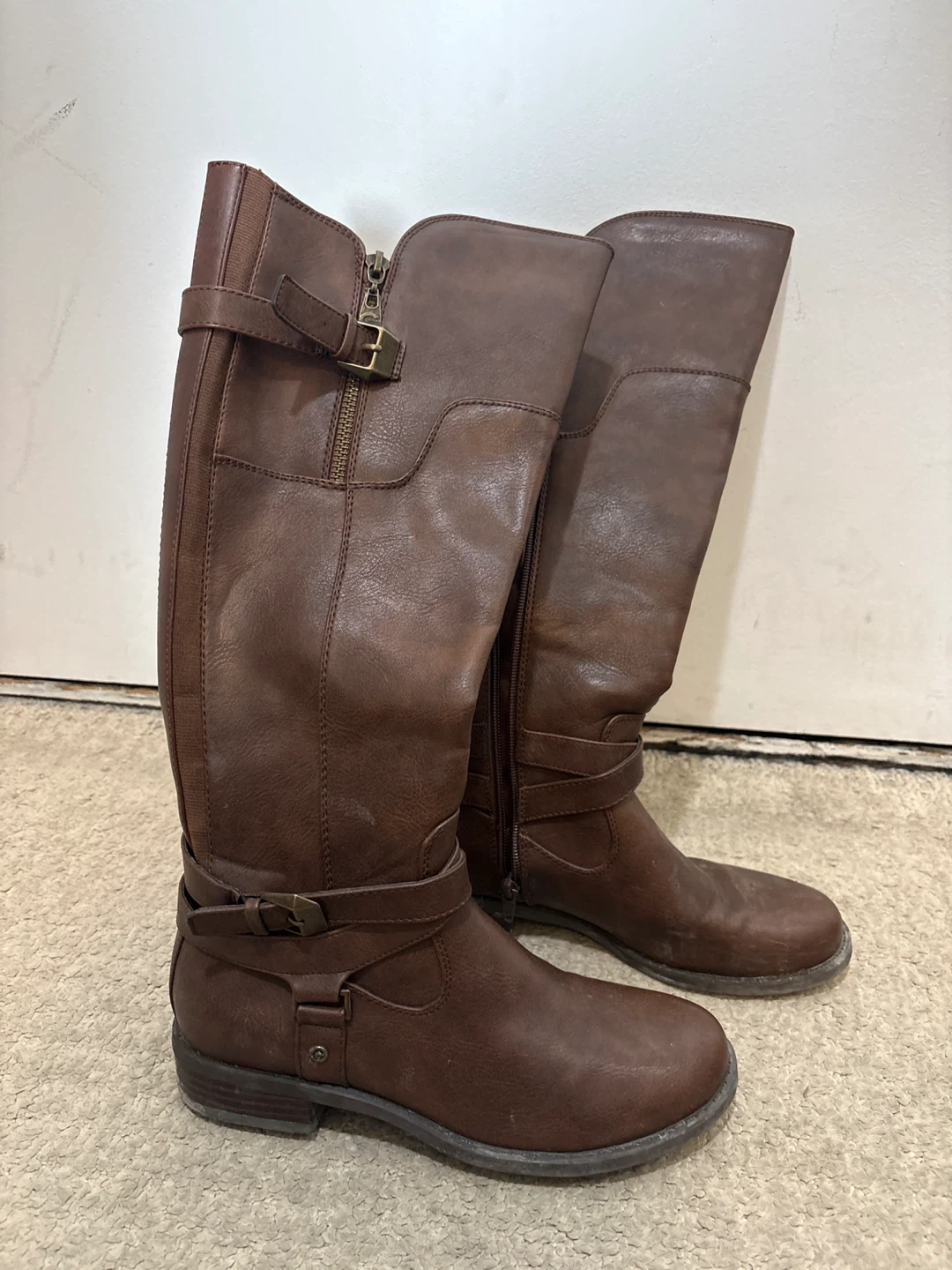 Brown Tall Riding Boots - Guess