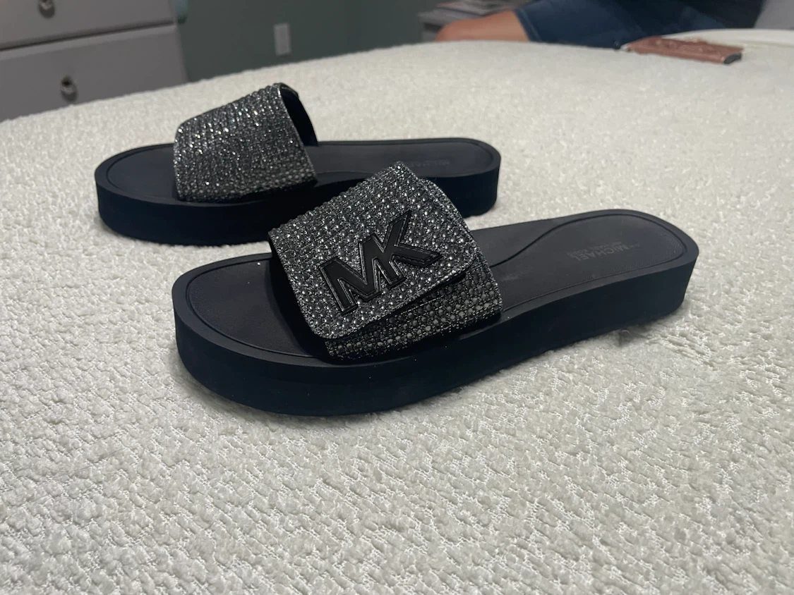 Michael Kors MK Sparkle Slide Sandals