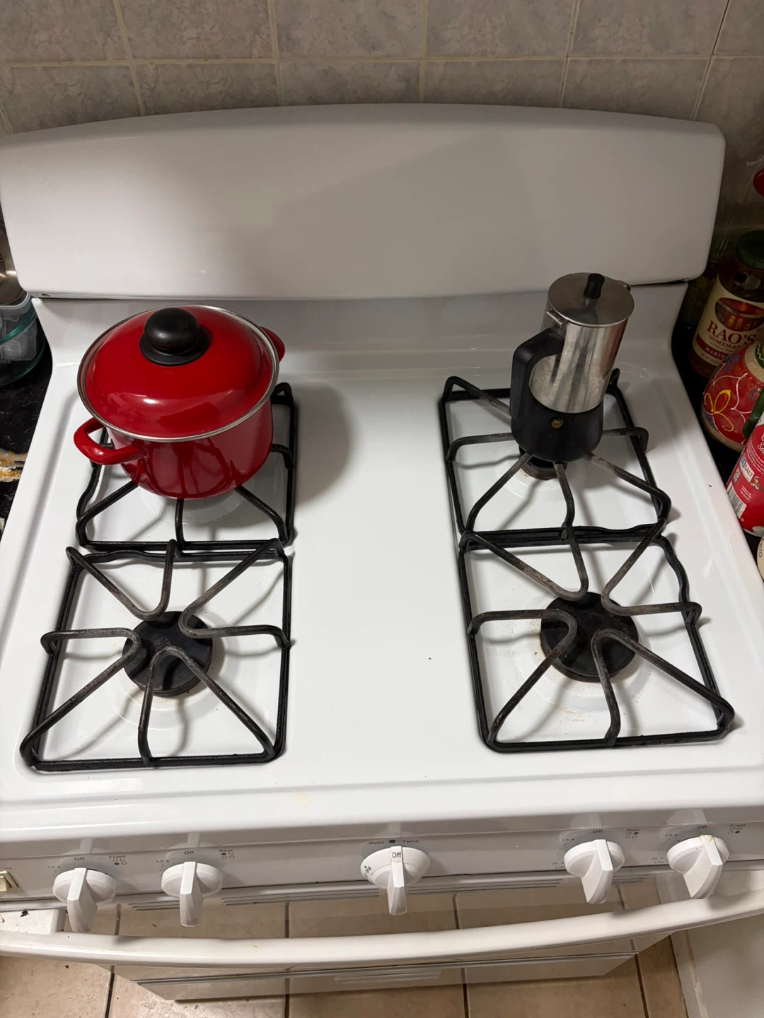 White GE Gas Range with Oven - photo 2