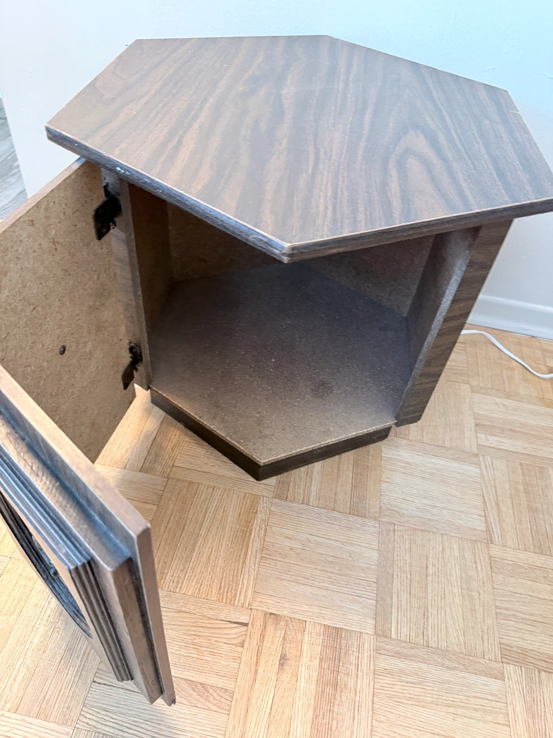 Hexagonal Side Table with Cabinet - photo 2