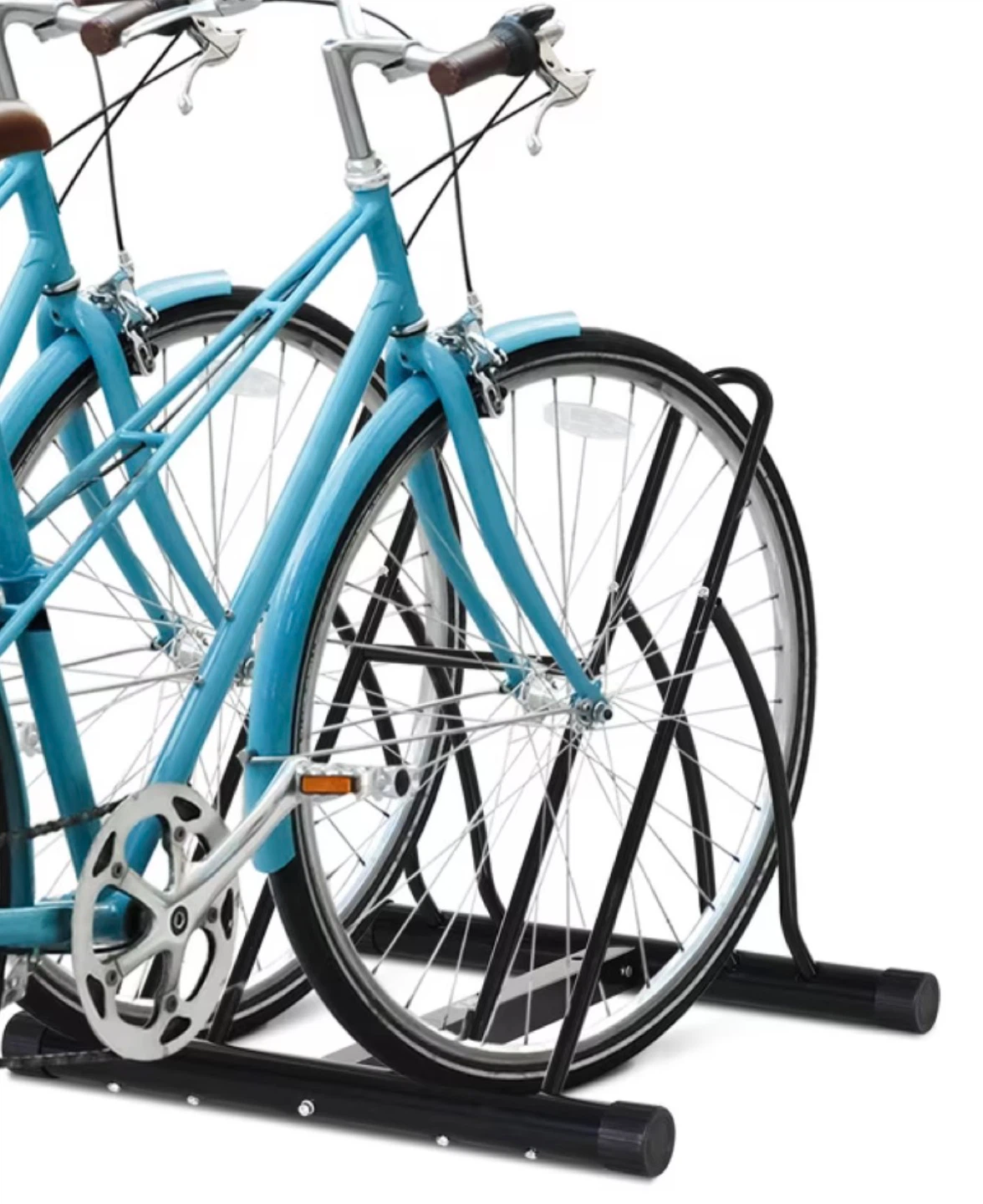 2 Bike Rack Bicycle Floor Stand Bike Parking Garage - photo 2