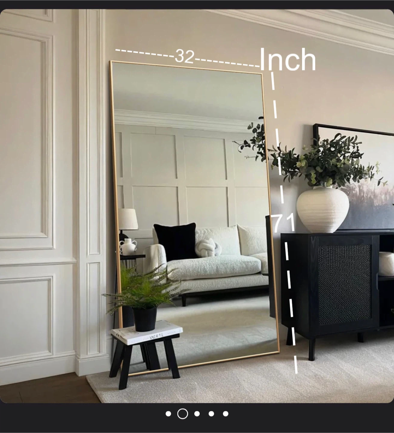 Full Length Gold Mirror - 32" x 71" - photo 2