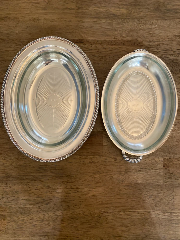 WM Rogers vintage silver plated serving dish with inserts - photo 4