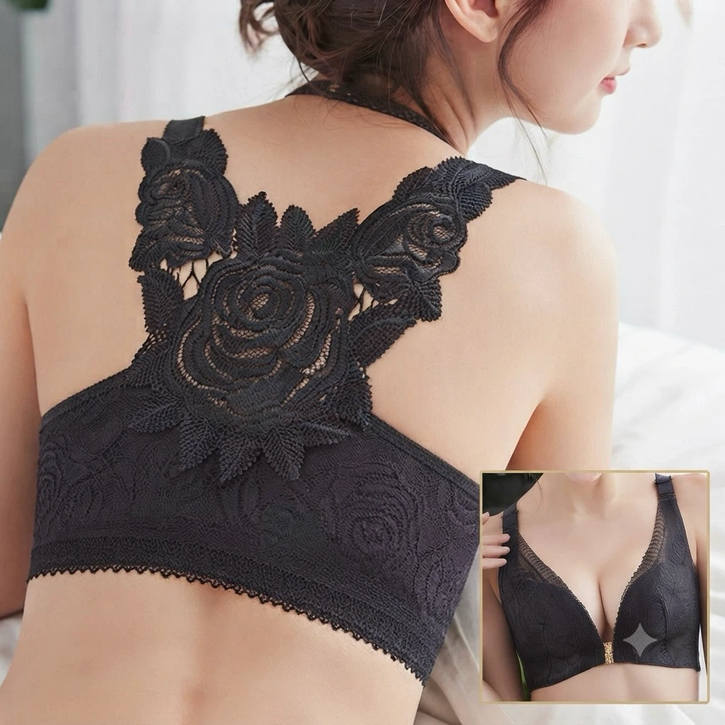 Floral Secrets Comfort Rose Push Up Front Close Bra Size XXXL