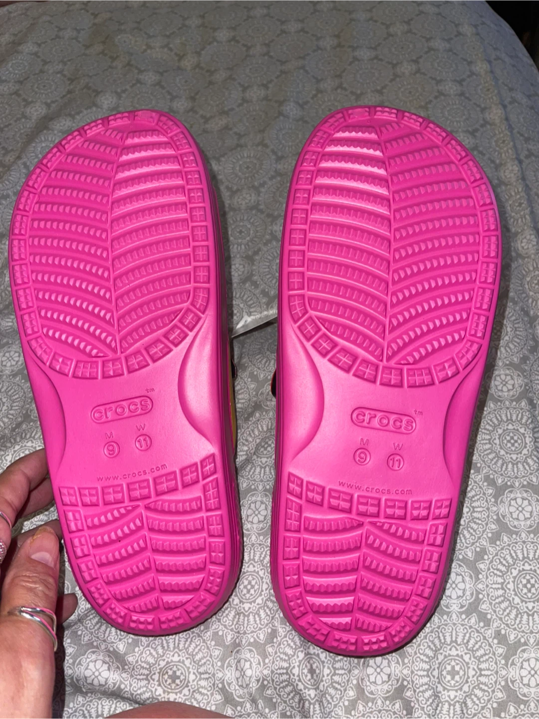 Crocs pink slides New  M9/W11 - photo 2