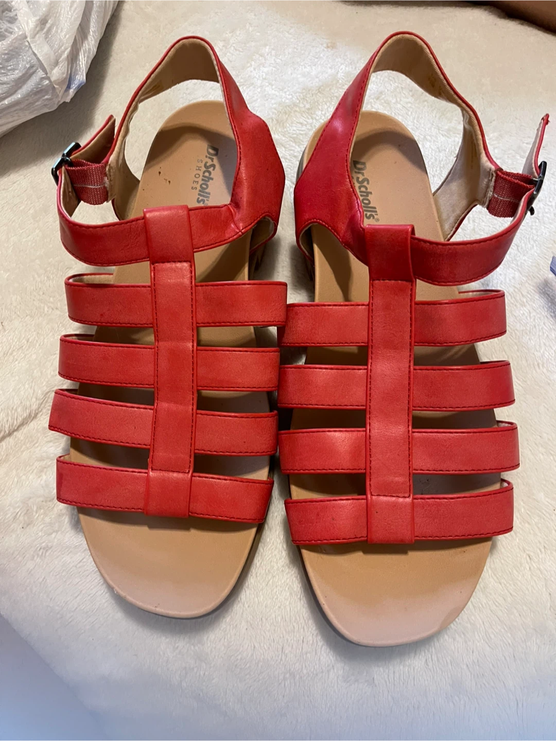 Dr. Scholl's Red Gladiator Sandals size 11 women’s