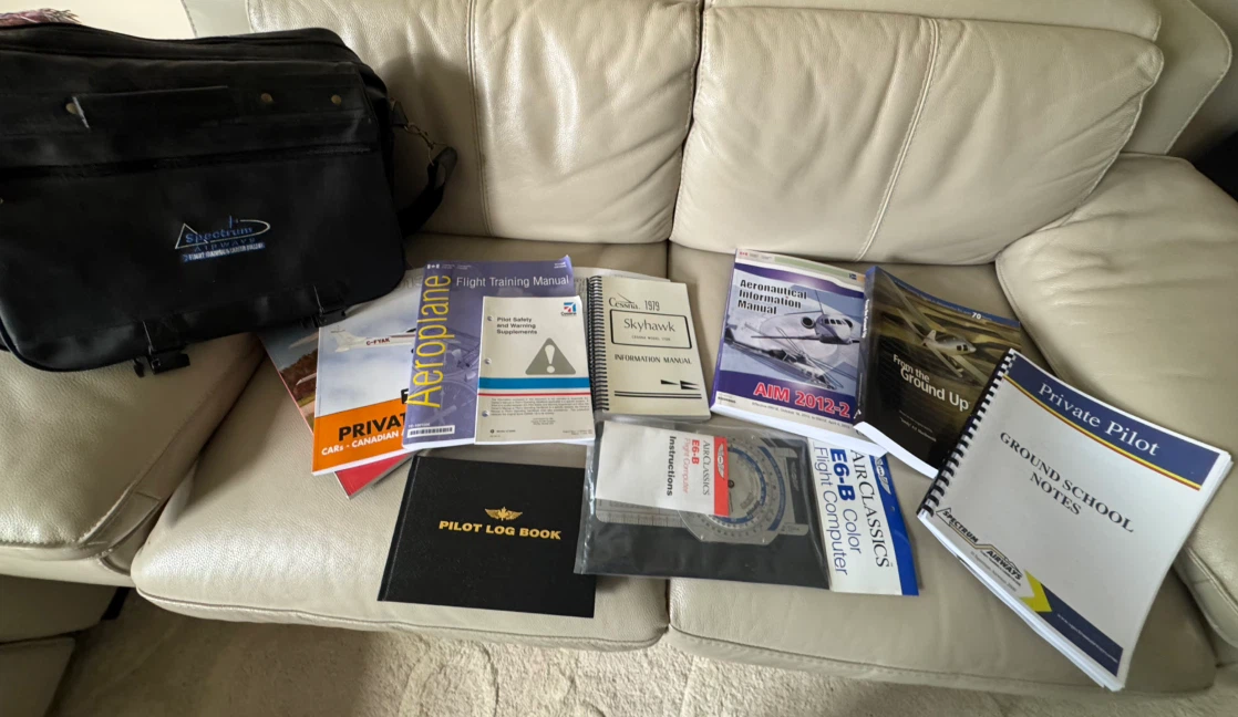 Spectrum Airways Flight Training Bag with Pilot Supplies