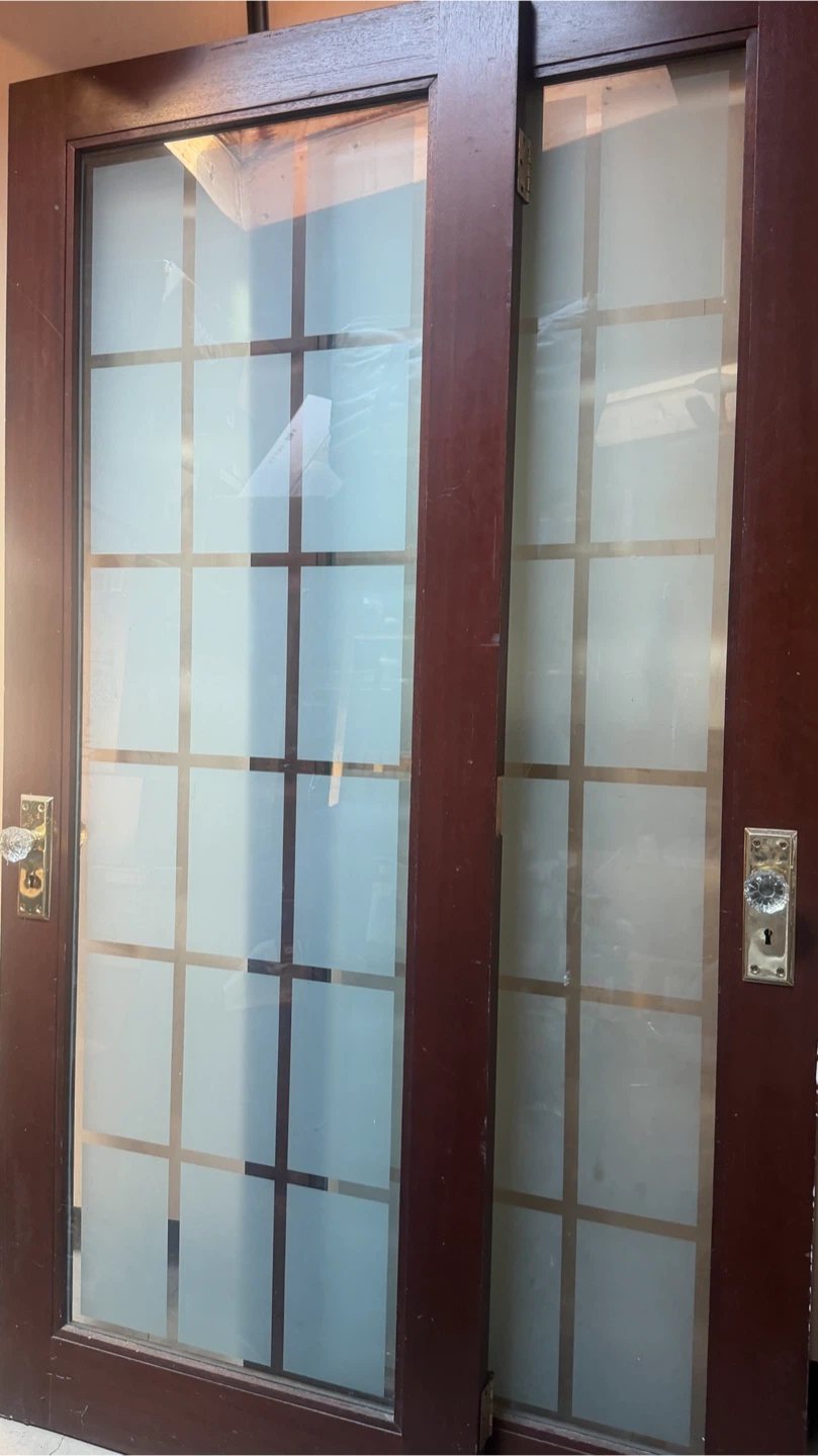 French Doors with Frosted Glass Panes - photo 2