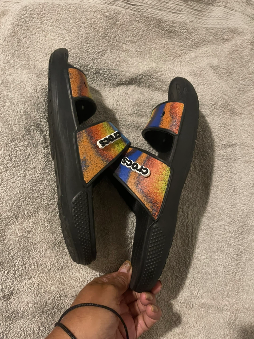 Crocs Slide Sandals Tie-Dye Size 11 women’s/ men’s size 9 - photo 2