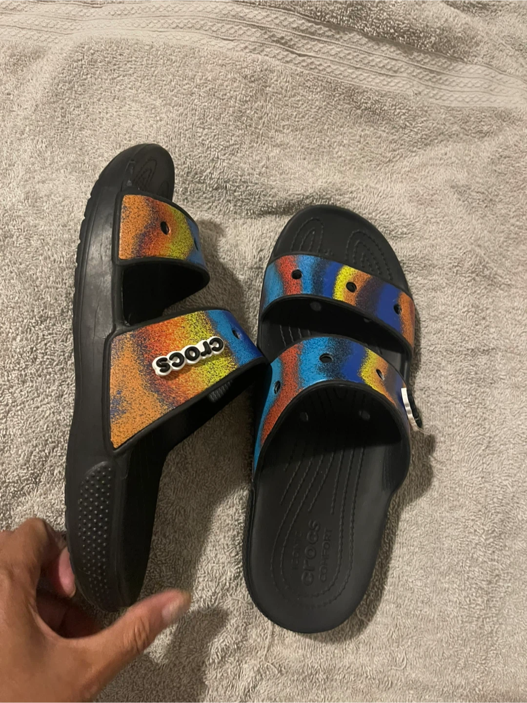 Crocs Slide Sandals Tie-Dye Size 11 women’s/ men’s size 9 - photo 3
