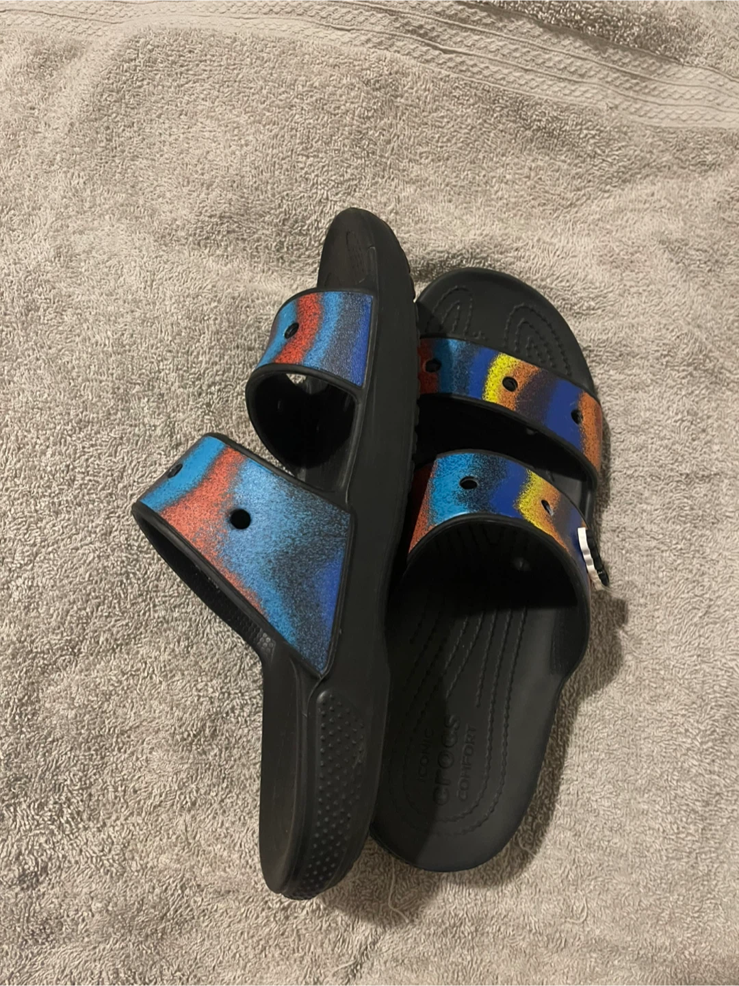 Crocs Slide Sandals Tie-Dye Size 11 women’s/ men’s size 9 - photo 4