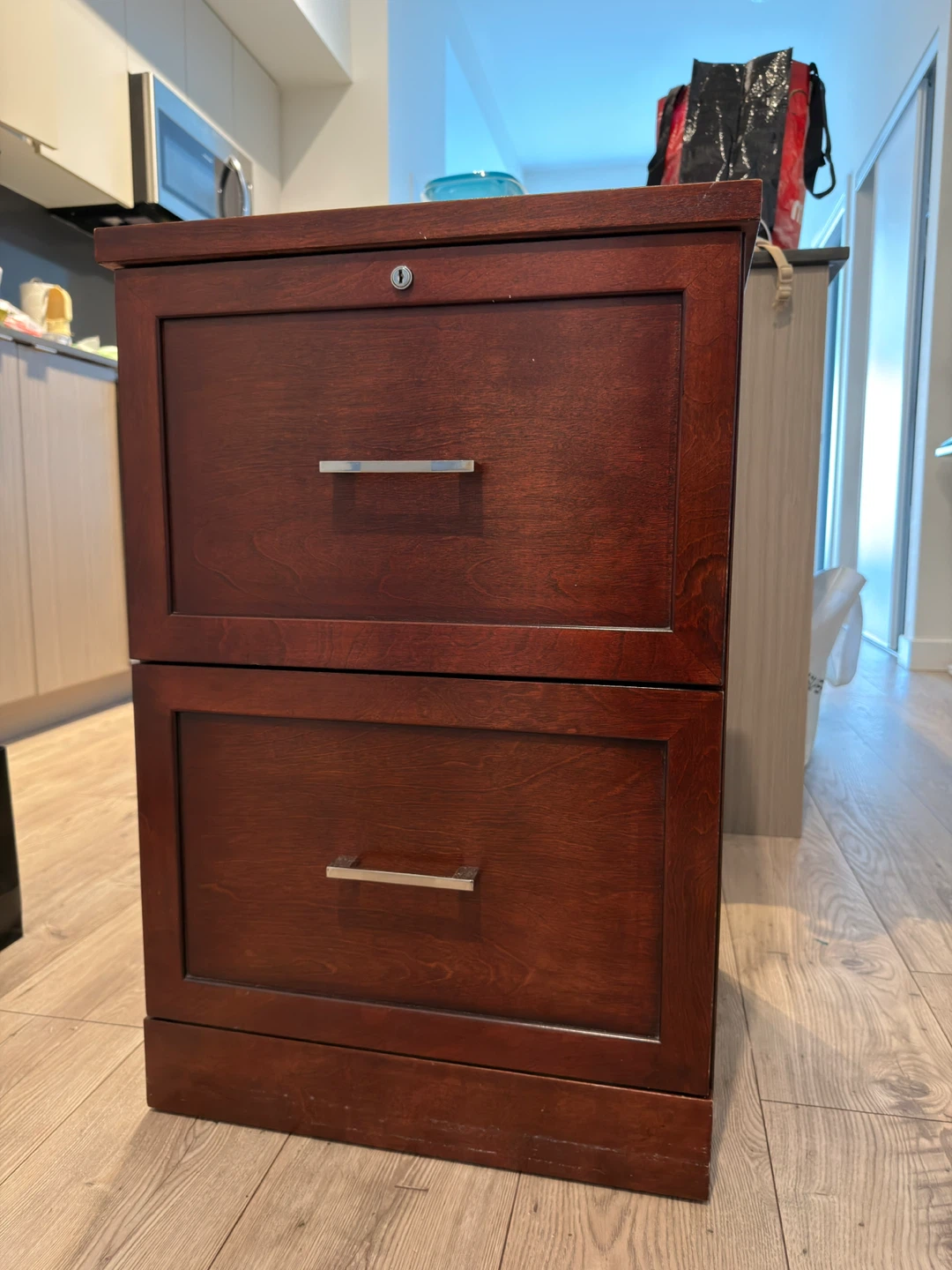 2-Drawer Solid Wood Filing Cabinet