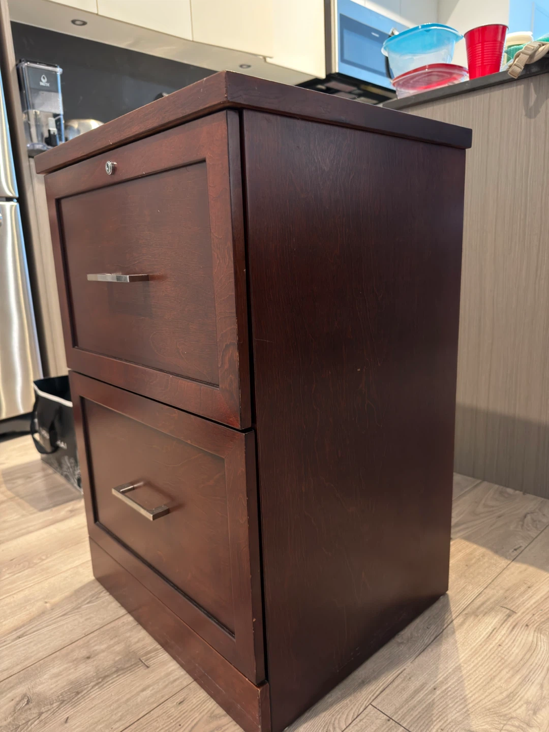 2-Drawer Solid Wood Filing Cabinet - photo 2
