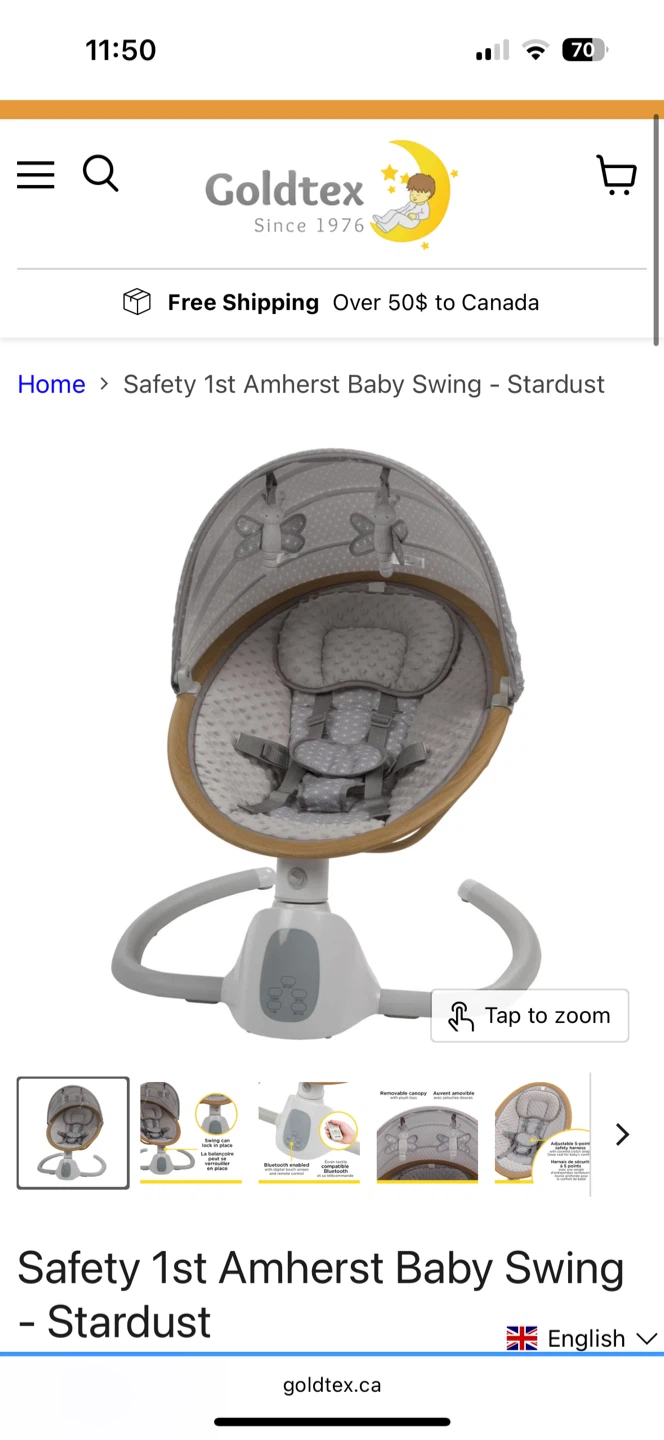 Safety 1st Amherst Baby Swing - Stardust